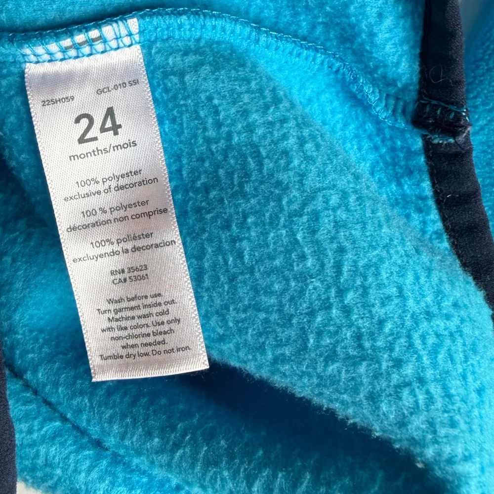 Fall Jacket Carter's Indigo Blue Fleece Pull Over Fleece
